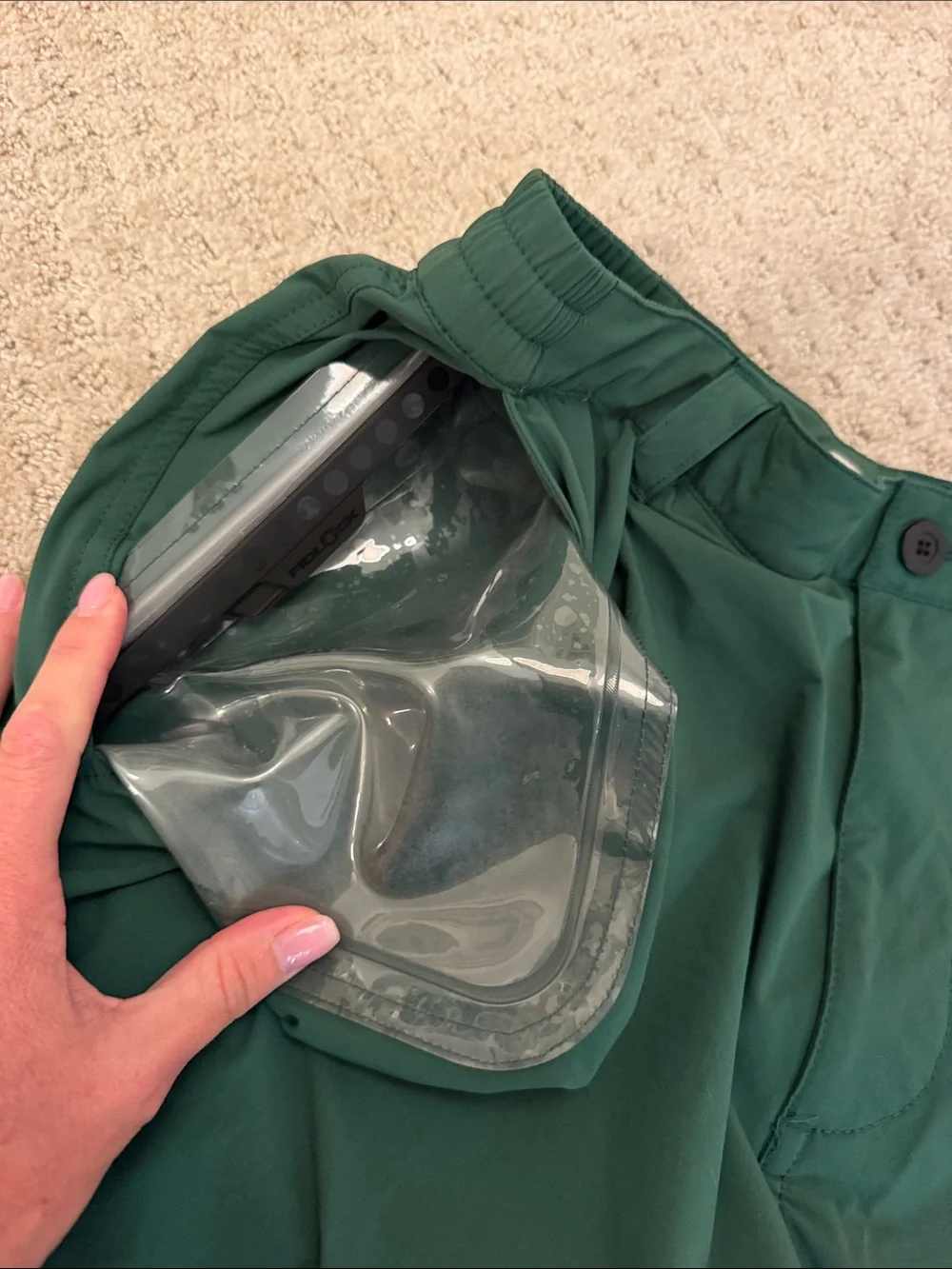 Arrak Outdoor Green Technical Hiking Motion Stretch Cargo Shorts - Large